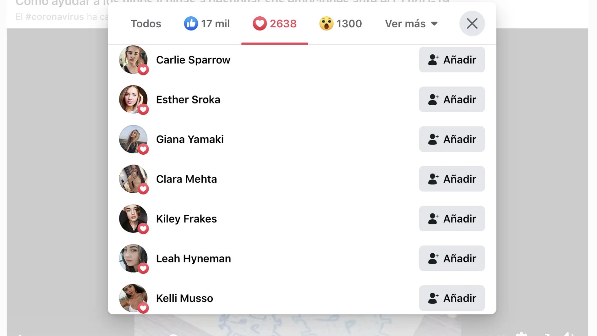Pantallazos de likes dudosos en Facebook del Ministerio de Sanidad