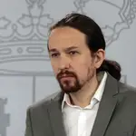 Rueda de prensa del ministro de sanidad, Salvador Illa y del vicepresidente segundo, Pablo Iglesias