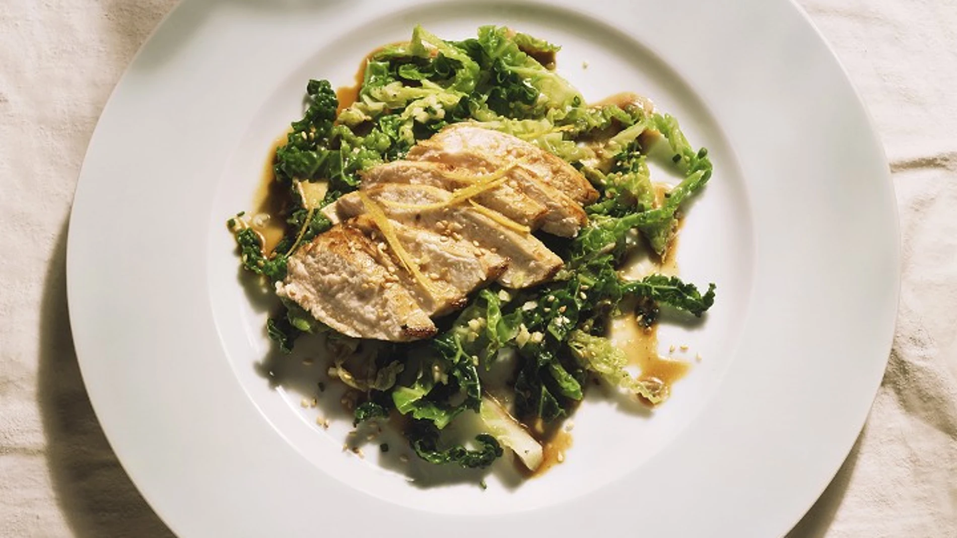 Ensalada de pollo con vitamina D