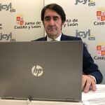 Videoconferencia del consejero de Fomento, Juan Carlos Suárez-Quiñones con el ministro Luis Planas