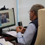 El consejero de Economía, Rogelio Velasco, este jueves durante su participación en un foro telemático