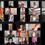 Imagen de la videoreunión que el PP ha mantenido con profesionales de las peluquerías y barberías