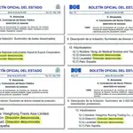 Imagen de algunos de los acuerdos suscritos por Ingesa en los que no consta la dirección del adjudicatario