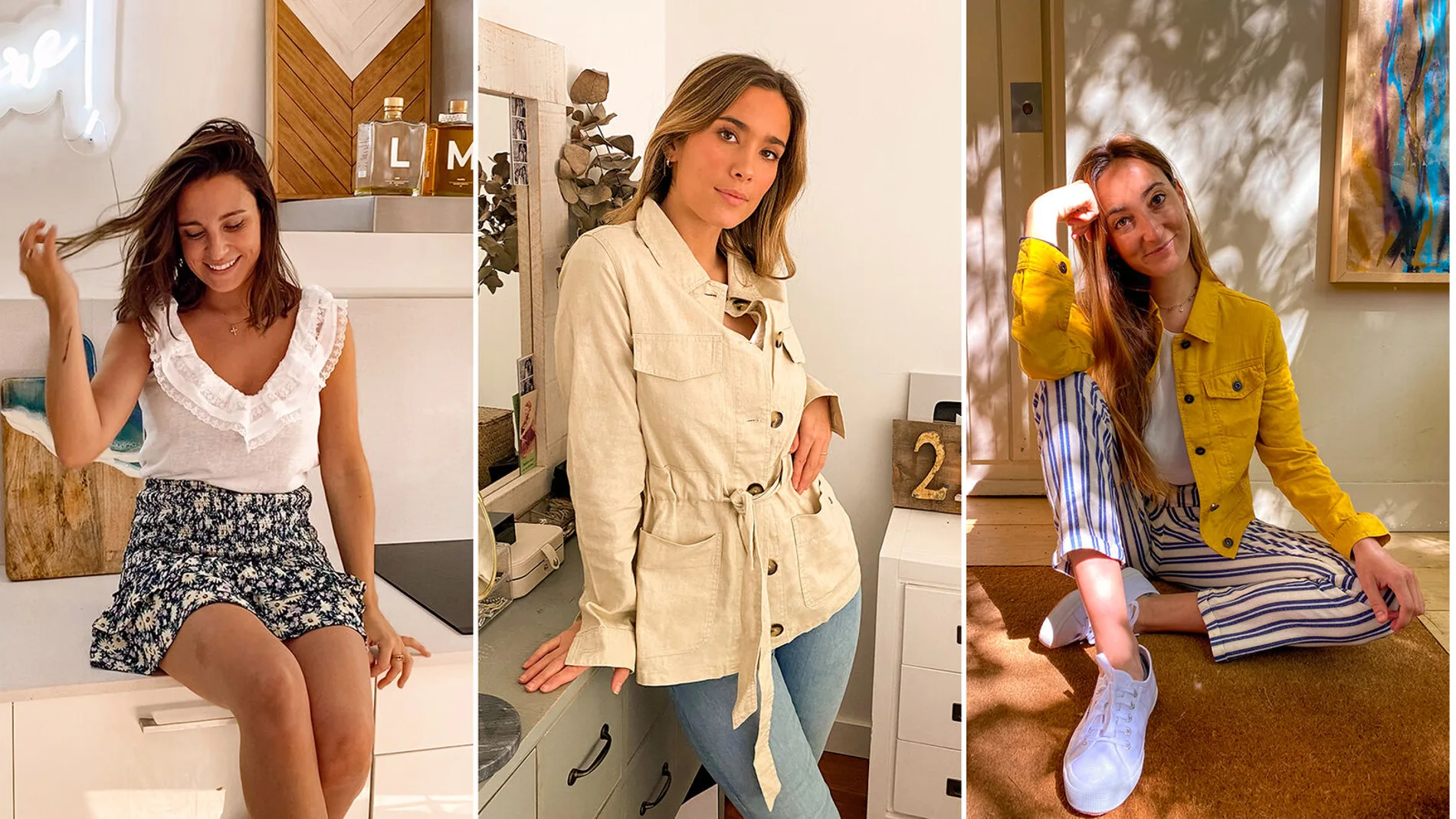 María, Marta y Lucia Pombo nos presentan la nueva colección de verano de Springfield desde sus casas.