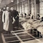 Franco en el sanatorio antituberculoso de Guadarrama (Madrid), el 23 de febrero de 1949