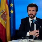 El presidente del Partido Popular, Pablo Casado