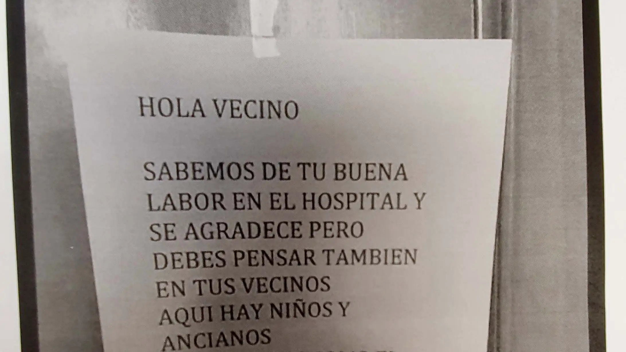 Escrito que dejaron a la mujer del Summa 112 que investiga la Guardia Civil