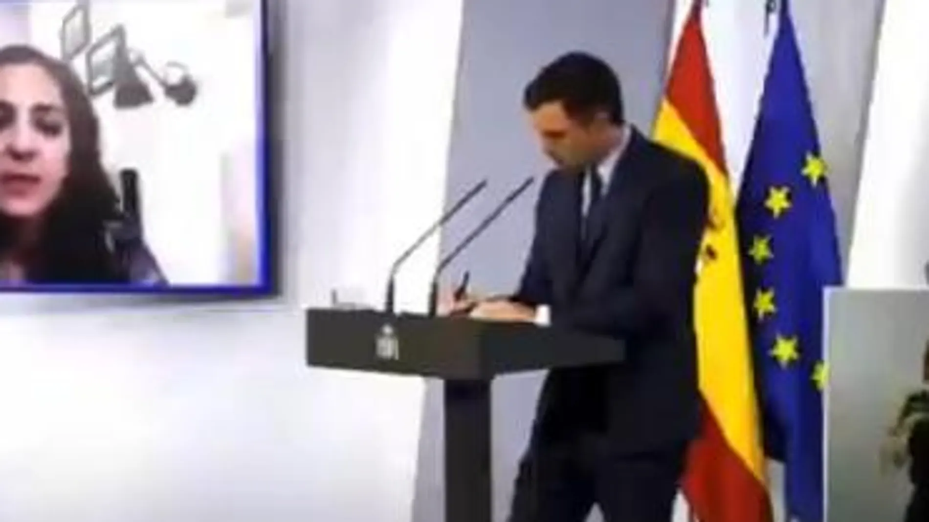Sánchez durante la rueda de prensa