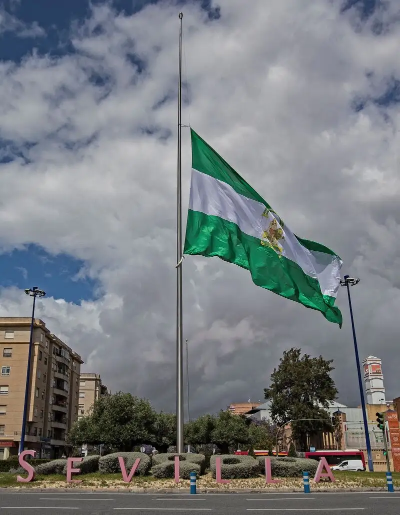 La bandera de Andalucía 