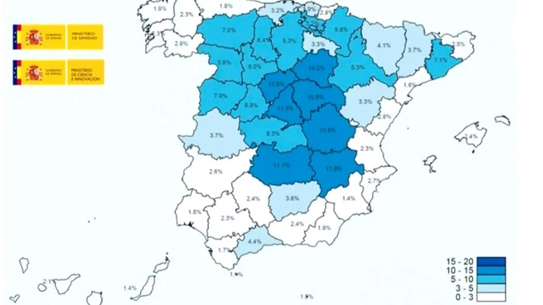 Mapa serológico de prevalencia del virus del Covid-19