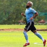 Rafinha, en su primer entrenamiento después del parón por el coronavirus