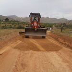 Imagen de las obras en el Camino de Los Sevilla, de Cartagena.