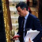 El presidente del Gobierno, Pedro Sánchez, en el Congreso de los Diputados