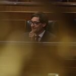 El ministro de Sanidad, Salvador Illa, interviene durante el debate este miércoles en el Congreso de la quinta prórroga del estado de alarma