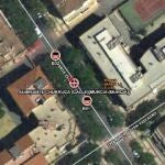 Imagen del lugar en el que se incendió el camión de basura