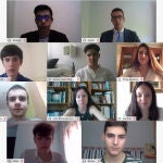 Imagen de los alumnos participantes en la final de la XI Olimpiada Financiera del Proyecto Edufinet de Unicaja Banco y Fundación Unicaja