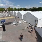 Vista de la instalación del recinto ferial de Torrejón de Ardoz