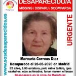 Desaparece una mujer de 92 años en MoratalazSOS DESAPARECIDOS28/05/2020