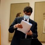 El ministro de Sanidad, Salvador Illa, durante la última comparecencia este jueves ante la comisión del Congreso sobre la pandemia