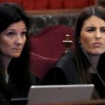 La abogada del Estado Rosa María Seoane, a la izquierda, durante el Juicio del Procés