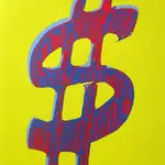 «Signo de dólar en rojo», obra de Andy Warhol
