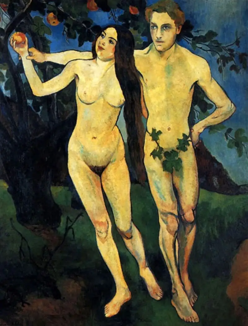 "Adan y Eva", de 1909, donde Suzanne Valadon se utilizó como modelo junto a Andre Utter