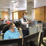 El presidente de la Junta, Alfonso Fernández Mañueco, visita las instalaciones del 112 en Valladolid