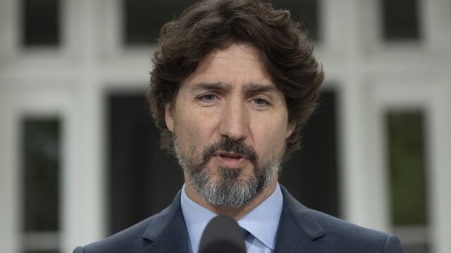 El primer ministro canadiense Justin Trudeau responde a una pregunta sobre las protestas en EE. UU.