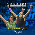 La imagen con la que la Rafa Nadal Academy felicita al tenista pos 34 cumpleaños