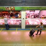 Mercado de abastos de Ponferrada durante la fase dos de la desescalada