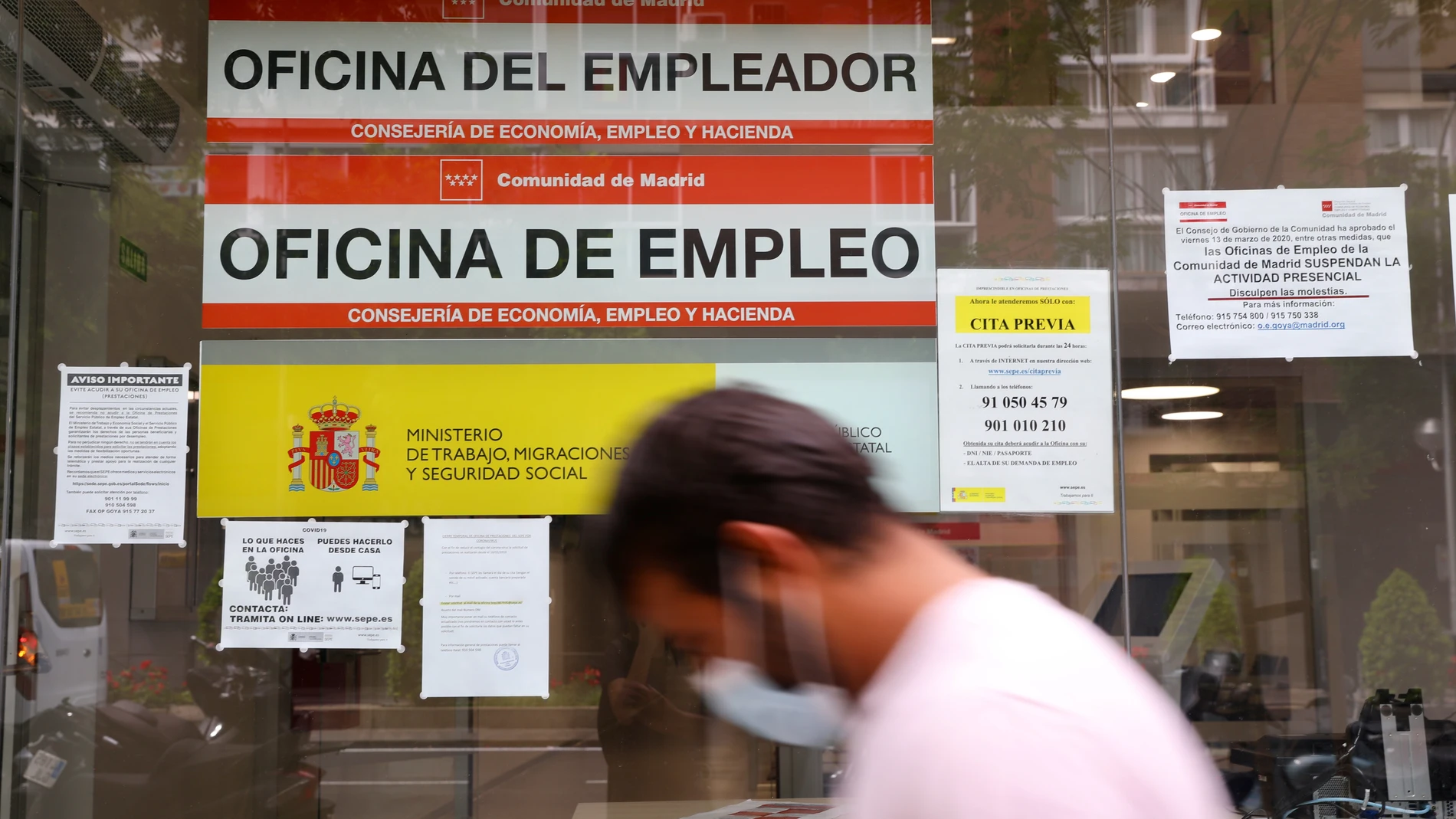 Oficina de empleo que atiende con cita previa debido al Estado de Alarma