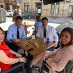 Isabel Bonig, Carlos Mazón, Luis Barcala y María José Catalá, la semana pasada en una terraza de Valencia