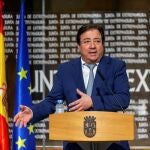 El presidente de Extremadura, Guillermo Fernández Vara, ha comparecido tras el Consejo Territorial del PSOE