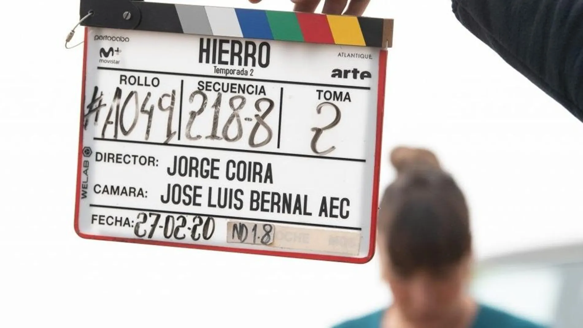 Imagen del rodaje de «Hierro» en febrero, que se paralizó por la crisis del coronavirus y que se ha retomado en las últimas semanas