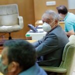 El exdirector adjunto operativo (DAO) de la Policía Nacional Eugenio Pino durante la vista oral del juicio por el caso conocido de forma popular como 'pendrive de Pujol' en la Audiencia Provincial de Madrid, ha sido absuelto junot al inspector Bonifacio Díez de revelación de secretos, estafa procesal y falso testimonio,