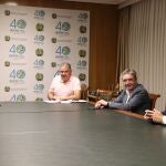 Imagen de la reunión entre los responsables del Scrats y del PPPP12/06/2020