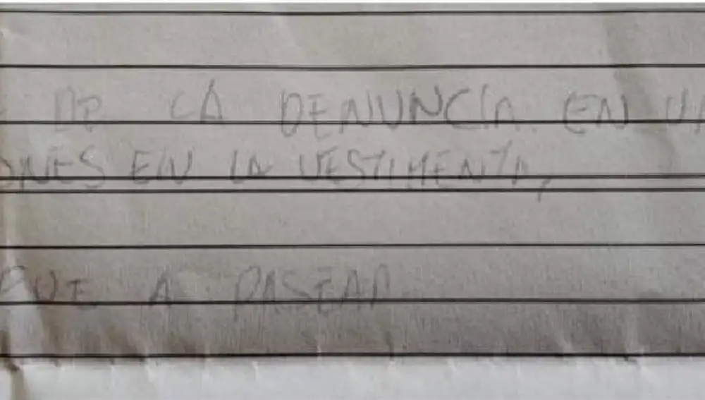 Extracto de la denuncia