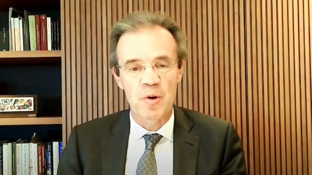 El presidente de CaixaBank, Jordi Gual, durante la Cumbre Empresarial 'Empresas españolas liderando el futuro'