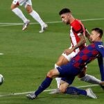 Unai Núñez con el Athletic en un partido contra el Barcelona.