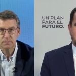 Núñez Feijóo y Carlos Iturgaiz durante su encuentro telemático en Youtube