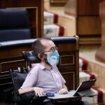 El portavoz de Unidas Podemos en el Congreso, Pablo Echenique