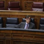 El ministro de Sanidad, Salvador Illa, en el Congreso de los Diputados