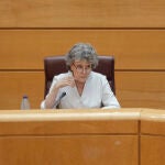 La administradora provisional única de RTVE, Rosa María Mateo, durante su comparecencia en el Senado en Comisión Mixta de Control Parlamentario de la Corporación RTVE, en Madrid (España), a 26 de junio de 2020.26 JUNIO 2020Jesús Hellín / Europa Press26/06/2020