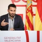 El conseller de Educación, Vicent Marzà, durante una rueda de prensa posterior al pleno del Consell