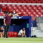 Asier Garitano durante su etapa como entrenador del Alavés.
