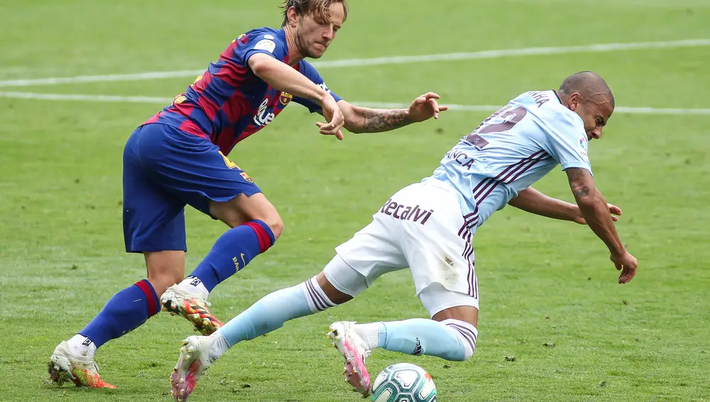 Rafinha con el Celta de Vigo frente al Barcelona.