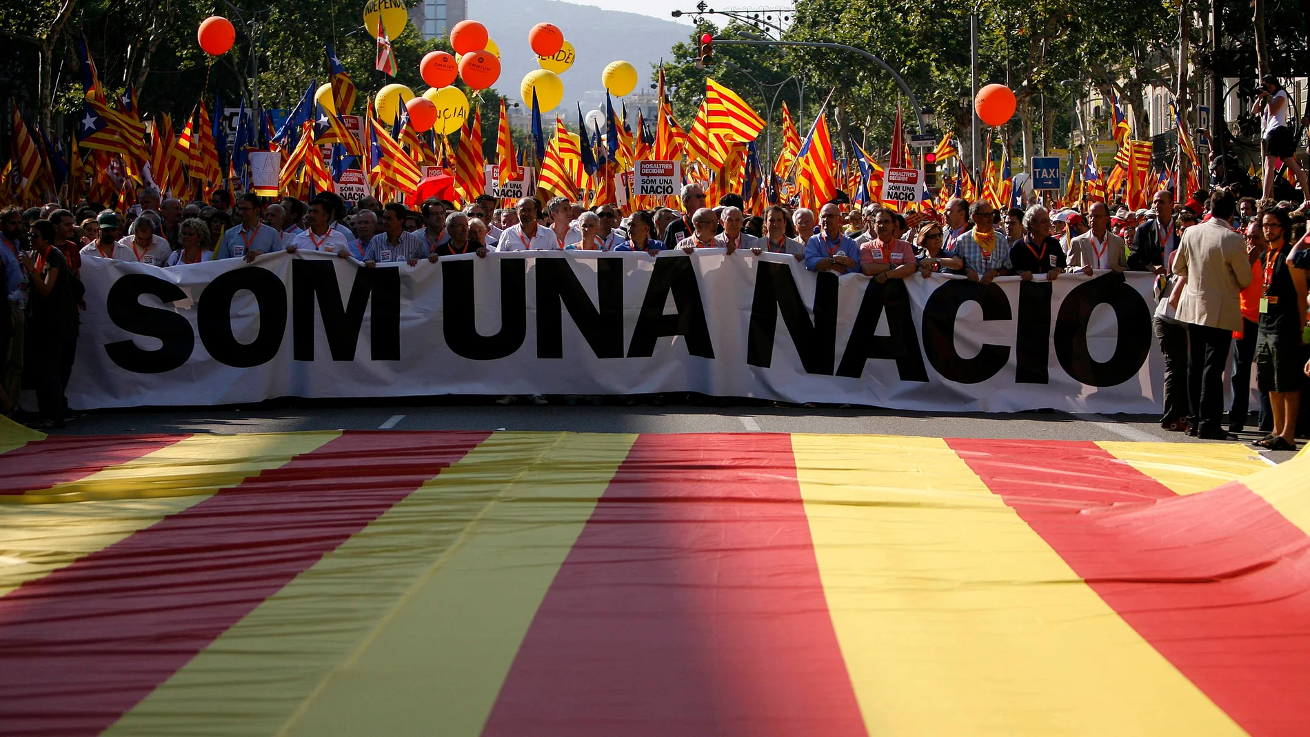 Manifestación en Barcelona en contra la sentencia del Estatuto de Barcelona