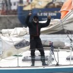 Juan Manuel Ballestero llega a Mar del Plata, Argentina, después de estar 85 días en mar abierto