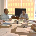 Los portavoces de los grupos parlamentarios de PP, Cs y PSOE