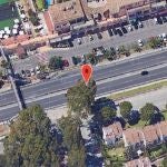 Lugar donde se produjo el atropello del ciclista